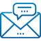 Icono azul email